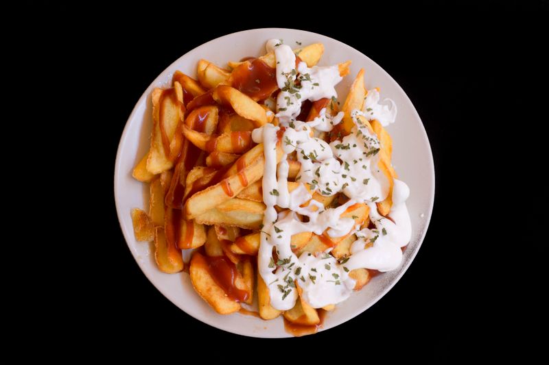 Loaded cheese fries with toppings
