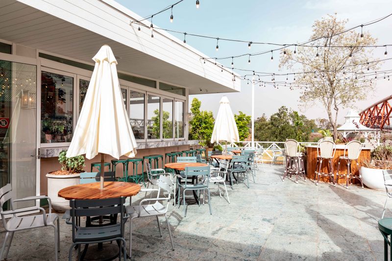 Dions outdoor patio seating area